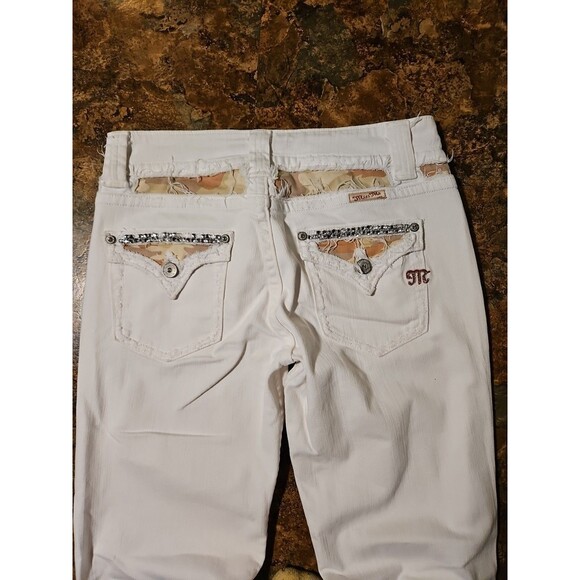 miss me capri size 29 Oyster Color Distressed Camo Bling (J6) - Picture 10 of 11